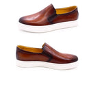 BREX Chaussures bateau formelles en cuir pour homme