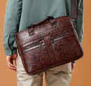WEIXER Maletín vintage para hombre Bolso bandolera