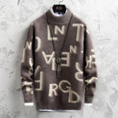 Pull en cachemire à imprimé lettre pour hommes