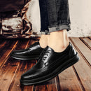 Mocasines planos de piel serraje para hombre