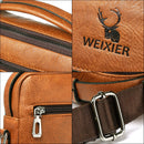 WEIXER Bolsos cruzados casuales de cuero PU para hombres