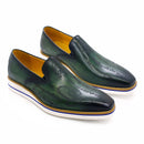 BREX Mocassins plats classiques en cuir faits à la main pour homme