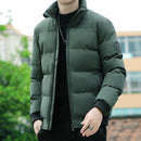 WEI Veste à col montant et matelassée de style coréen pour homme