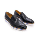 BREX Mocassins plats classiques en cuir faits à la main pour homme