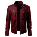 Veste en similicuir à col montant Fashionista pour hommes