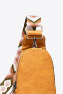 Sac à bandoulière en cuir PU à motif aléatoire
