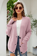 Cardigan à épaules tombantes en tricot gaufré