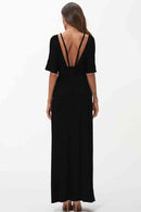 Robe longue à col à bretelles