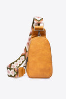 Sac à bandoulière en cuir PU à motif aléatoire