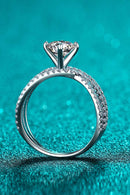 Bague entrecroisée Moissanite 1 carat