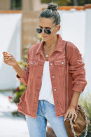 Veste en jean effet vieilli à ourlet brut