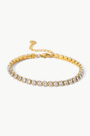 Bracelet Plaqué Or 18K Zircon Incrusté