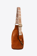 Sac à bandoulière en cuir PU à motif aléatoire