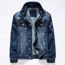 Classic Style Men's Vintage Blue Light Weight Denim Jacket - AM APPAREL