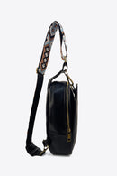 Sac à bandoulière en cuir PU à motif aléatoire