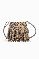 Sac à bandoulière en cuir PU avec franges