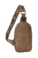 Sac à bandoulière en cuir PU à motif aléatoire