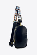 Sac à bandoulière en cuir PU à motif aléatoire