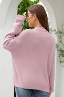 Cardigan à épaules tombantes en tricot gaufré