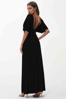 Robe longue à col à bretelles