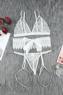 Lace Lingerie Three-Piece Set - AM APPAREL
