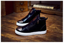Men's High Top Zip Closure Vulcanized Sheos - AM APPAREL