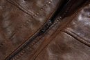 Men's PU Faux Leather Hooded Winter Jacket - AM APPAREL