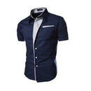 Men's Solid Colored Summer Short Sleeve Shirt - AM APPAREL