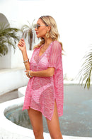 Cubrir media manga con cuello en V calado