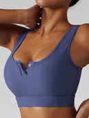 Camiseta sin mangas activa recortada con cuello cuadrado acanalado Basic Bae