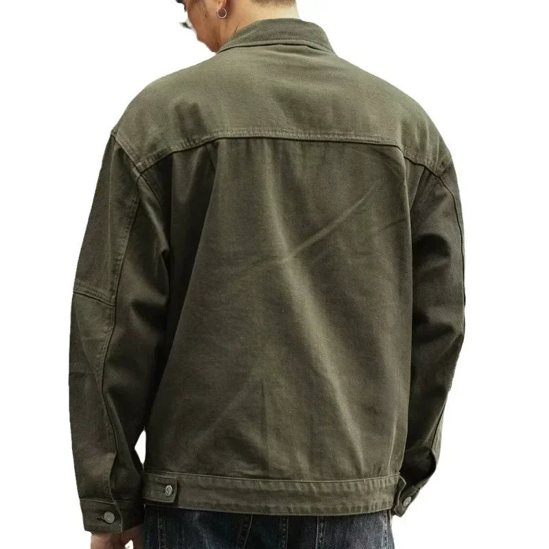 Men's Spring High-end Loose  Fit Denim Jacket