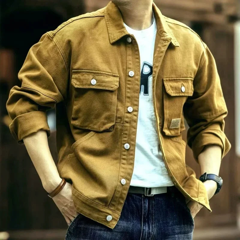 Men's Spring High-end Loose  Fit Denim Jacket