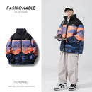 Men's Gradient Color Korean Style Winter Coat