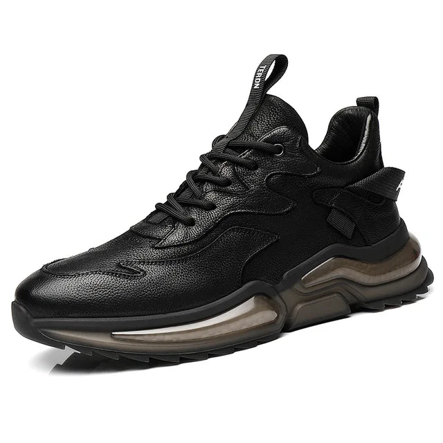 SUAVE II Men's Genuine Leather Casual Sneakers