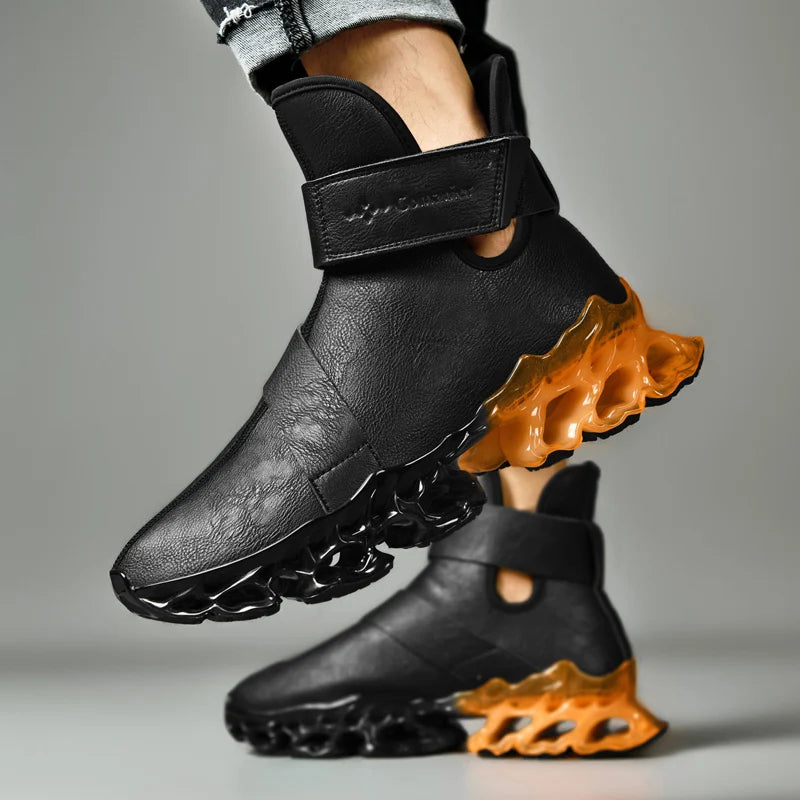 KICK Zapatillas de deporte informales con plataforma alta para hombre 