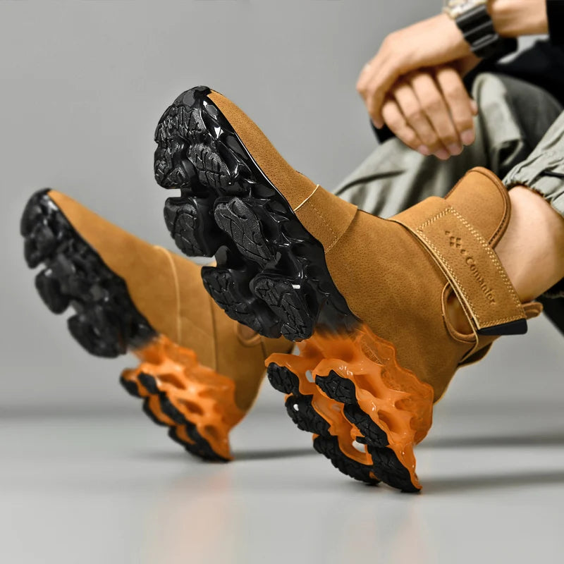 KICK Zapatillas de deporte informales con plataforma alta para hombre 