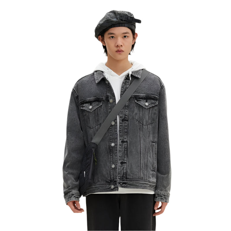 SEMIR Men's Korean Retro Denim Jacket