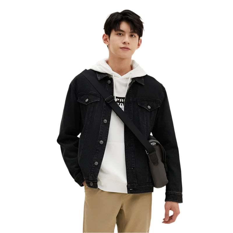 SEMIR Men's Korean Retro Denim Jacket