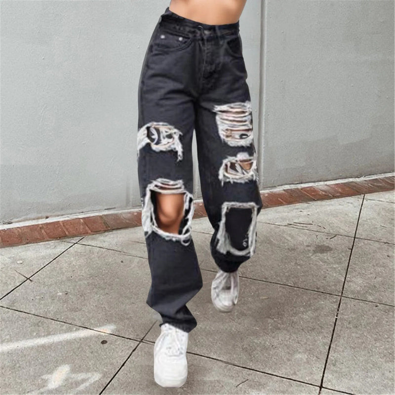 Women's Summer Ripped Loose Fit Jeans