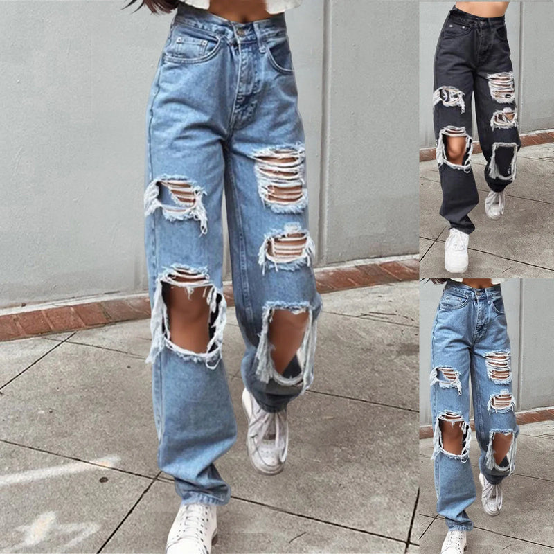 Women's Summer Ripped Loose Fit Jeans
