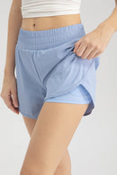 Short actif à taille élastique