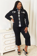 Veste à épaules tombantes et col à carreaux Double Take