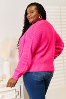 Cárdigan tejido de punto de canalé derecho con hombros caídos y parte delantera abierta