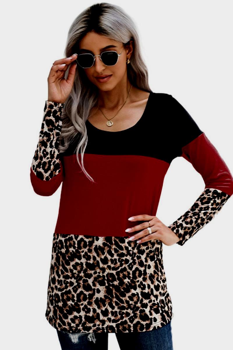 Camiseta corta y cosida de leopardo con espalda de encaje