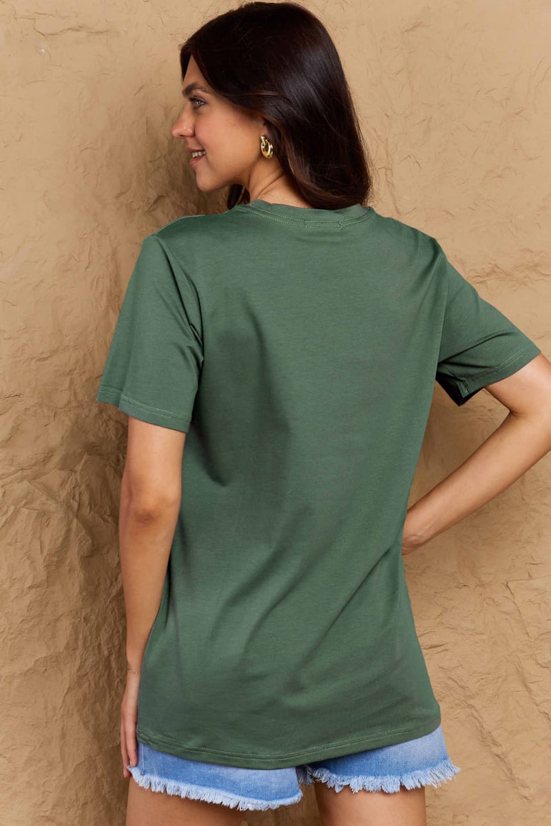 Simply Love Taille réelle PUIS VOUS RESTER DE BONNE ESPRIT T-shirt en coton graphique