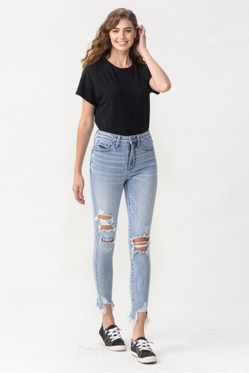 Lovervet pleine taille Lauren en détresse High Rise Skinny Jeans