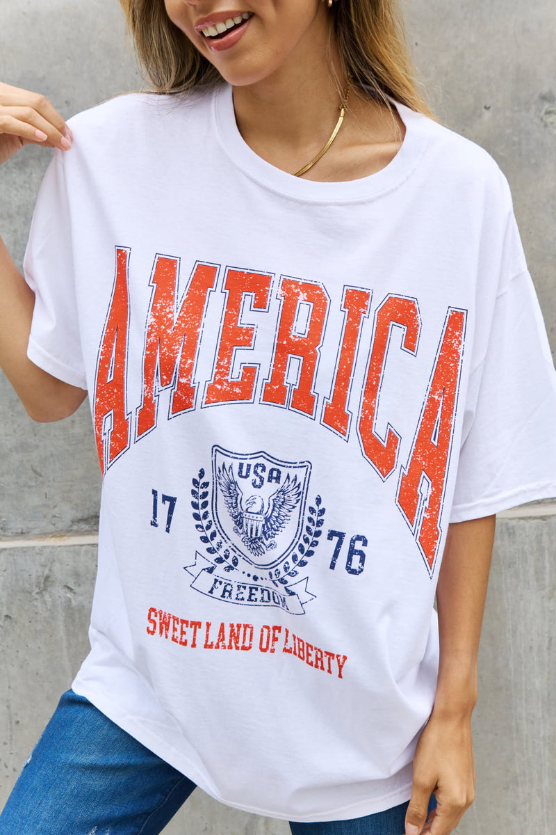 Sweet Claire "Amérique: douce terre de liberté" T-shirt graphique