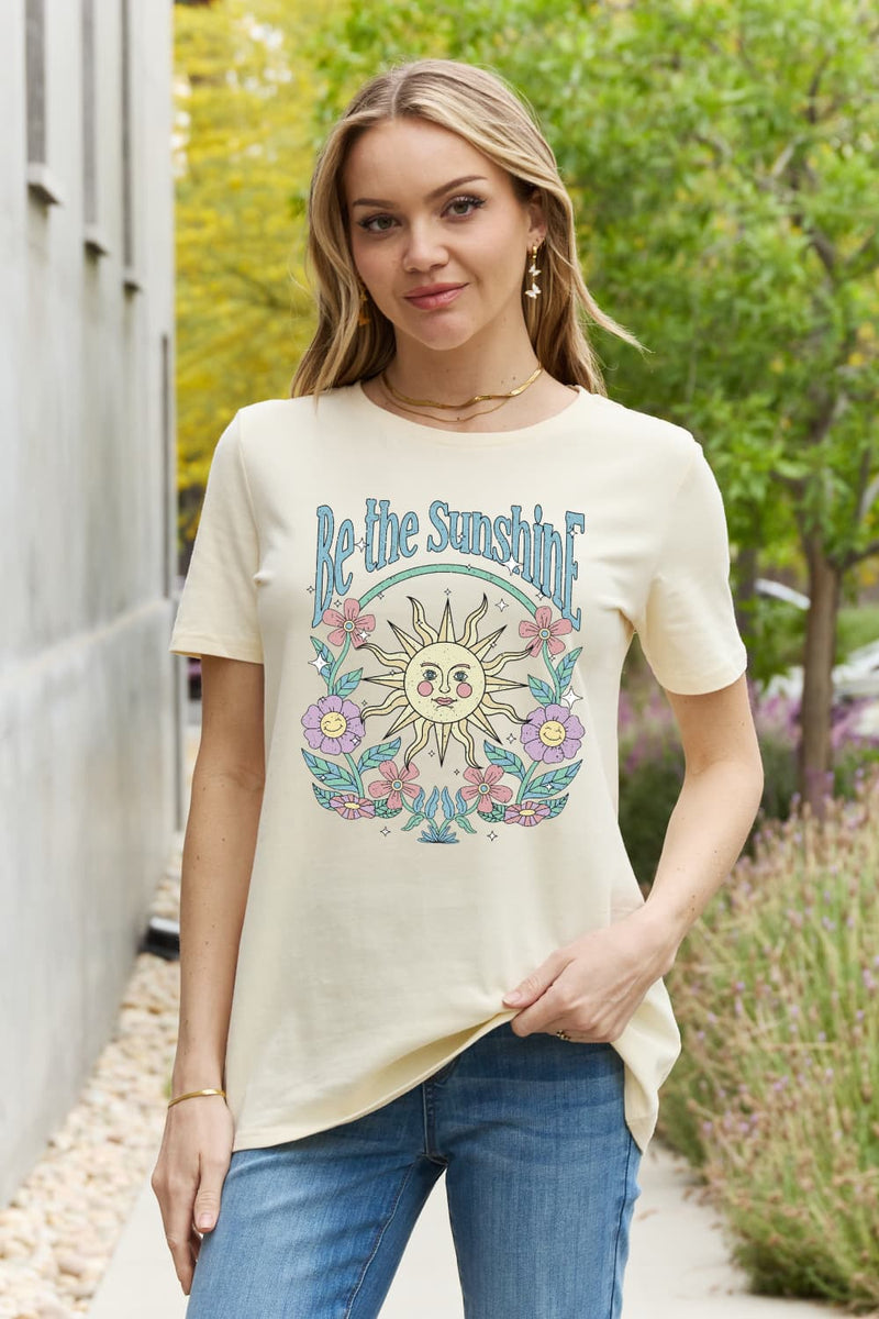 Simply Love Simply Love Full Size BE THE SUNSHINE Graphic Cotton Tee