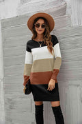 Woven Right Striped Sweater Dress