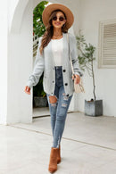 Cardigan à épaules tombantes en tricot gaufré